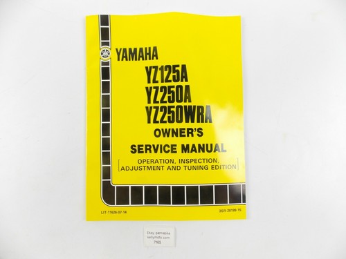 1989 yamaha owner - 1989, service