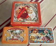 Lot 3 boîtes en fer biscuits