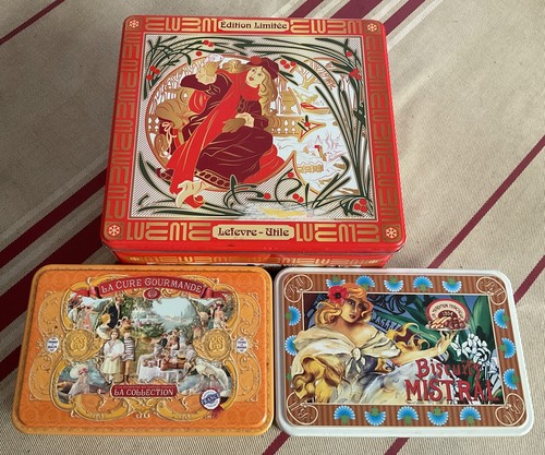 Lot boîtes fer - lot, biscuits