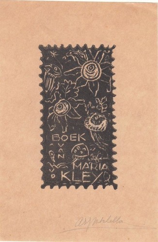 Exlibris tampon linogravure - exlibris,