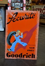 Plaque émaillée GOODRICH pneu orange ++ 60*40*2 cm ++ enamel sign emailschild