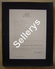 Faire-part de décès du Comte