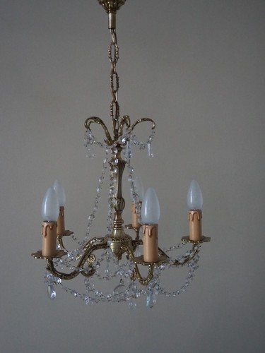 Lustre bronze pampilles - lustre, en