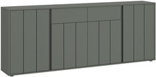 Buffet Veddel Commode 203x40x82cm Gris-Vert Anthracite 4-Portes