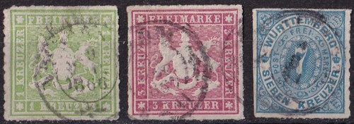 Allemagne-Wurtemberg-Timbres