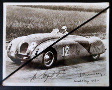 Photo Tirage Publicitaire Bugatti Tank 57 Wimille à Monthlery 23X18cm 1936
