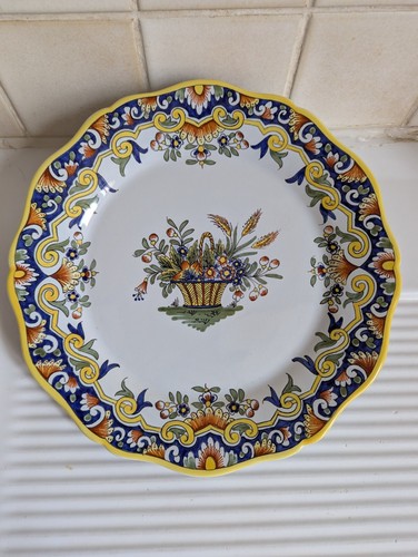 Assiette ancienne décor rouen - ancienne,