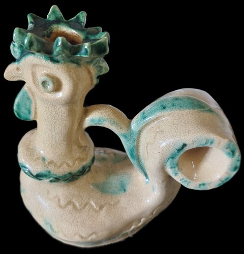 Rare coq zoomorphe céramique - coq,
