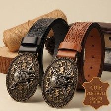 Ceinture Cuir Véritable Homme