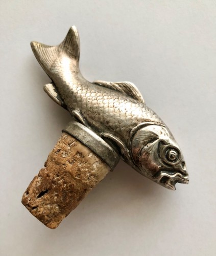 Ancien bouchon vin poisson - bouchon,