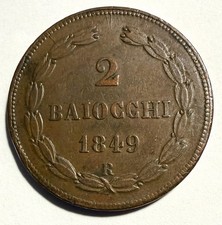 Pièce 2 Baiocchi 1849 R
