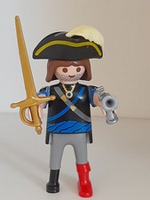 Playmobil capitaine pirate pour voilier bateau ile phare vintage soldat barque