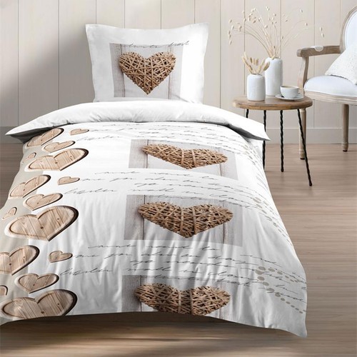 Parure lit charming naturel - parure,