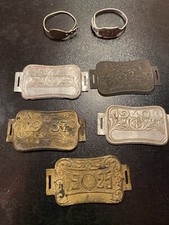 Rare Lot de 7 plaques Fiscales