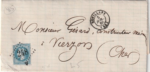 Lettre auvillars vierzon - lettre, de