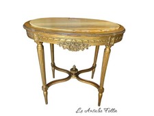 Table basse ovale de style