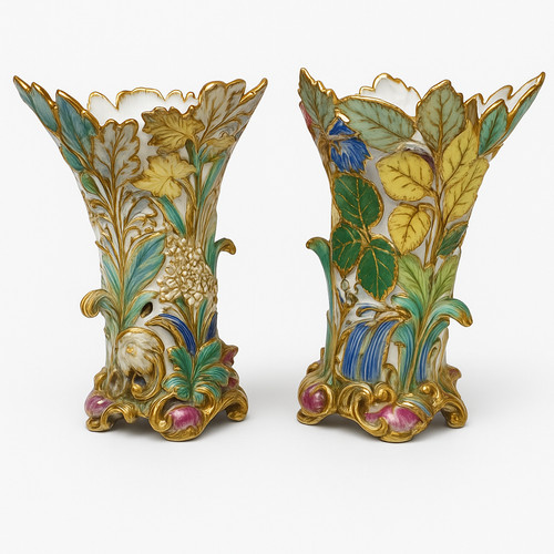 Paire vases anglais - vases,