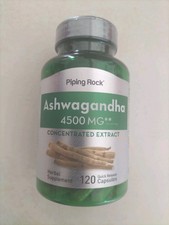 Piping Rock -Ashwagandha Complément Alimentaire 4500 MG  120 Gélules