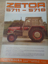 TRACTEUR - BROCHURE - CATALOGUE - PROSPECTUS - ZETOR 5711 - 5718