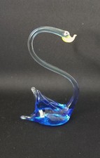 Sujet cygne en pâte de verre Oiseau Murano vintage