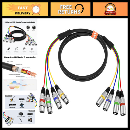 Channel xlr snake cables 3ft - channel,