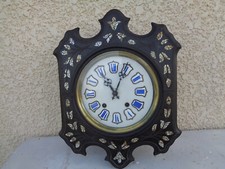 Pendule carillon horloge oeil de boeuf Napoléon III chiffre cartouche 