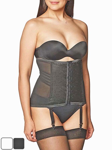 Gartered waist trainer girdle - gartered,