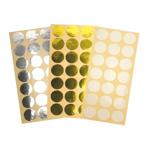 Gommettes ronde argent - ronde,