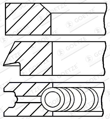 Goetze engine segments - engine, segments,