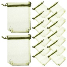 100 Pcs À Cordon Sacs En Filet Avec D'emballage Pour Festivals