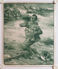 Affiche W. G. THAYER Dessin Guerre 1914-1918