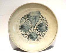 Chinois Ming Dynastie Bleu et Blanc Chargeur