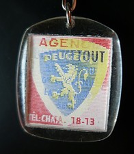 Ancien porte clé Visiomatic Peugeot 404 Agence Bouchetout à La Garenne ( Seine )