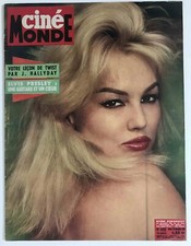 ► CINE MONDE N°1428/1961-MYLÈNE DEMONGEOT-ELVIS PRESLEY-JOHNNY HALLYDAY-DENEUVE