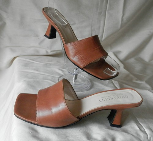 Mules sabots cuir - fauve, 36,5