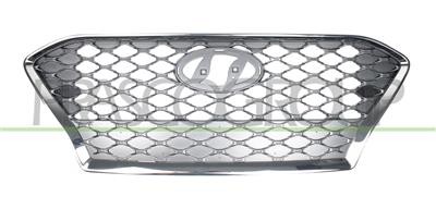 Grille centrale avant argent - centrale,