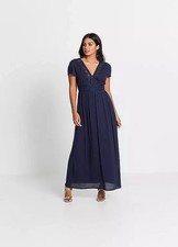 Robe Maxi À Détail En Dentelle Bleu Foncé Freemans Taille UK 14