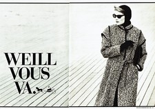 Publicité Advertising 088  1983  pret à porter manteau femme Weill ( 2pages)