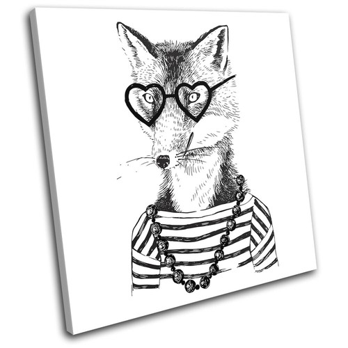 Hipster animals fox glasses - animals,