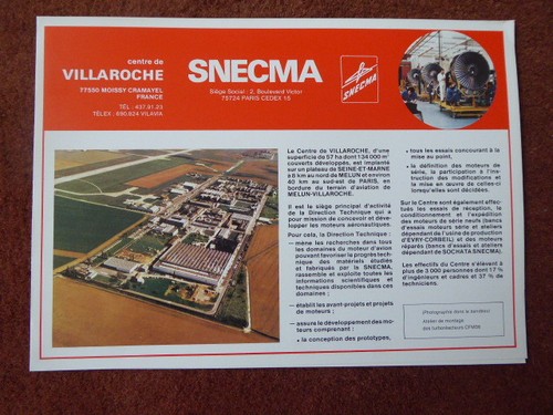 Depliant snecma villaroche - depliant,