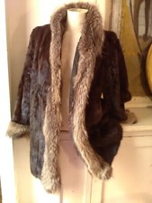 MANTEAU PELISSE FOURRÉE SIMILI PEAU ANCIENNE ANNEE FOLLE ARDECO OLD FASHION AGRA