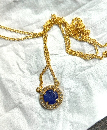 Collier argent 925 - en, saphir