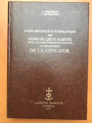 Etude historique des noms - , de