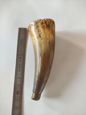 boite tabac à priser TABATIERE ou POIRE A POUDRE  en Corne blonde   fin 19em