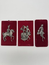 3 Étains du Prince Signés Bachet. 1980. 24x17 cm. Super état !