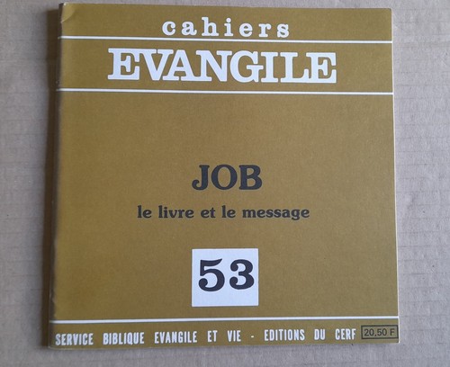 Cahiers évangile job - 53, /