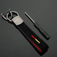 Porte clé AMG Mercedes LOGO Neuf sous blister cuir Alcantara