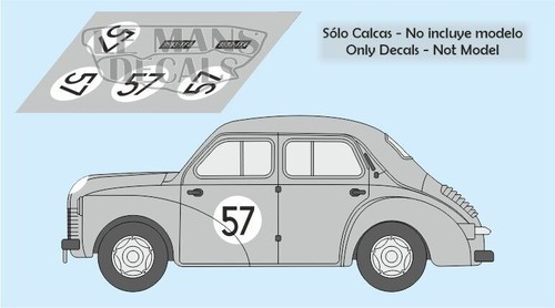 Décal renault 4cv le - 4cv, mans