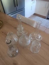 Lot de 6 vases vintage transparents 