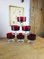 Lot 6 coupes Luminarc rouge
